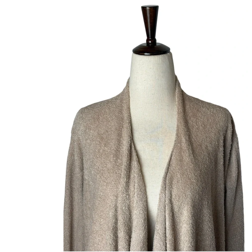Barefoot‎ Dreams Sweater Women Small Tan Driftwood CozyChic Lite Island Cardigan